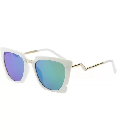 Designer Oversized Men Women Sunglasses UV400 Protection 508 - White - CF12FODNUGZ $21.23 Oversized