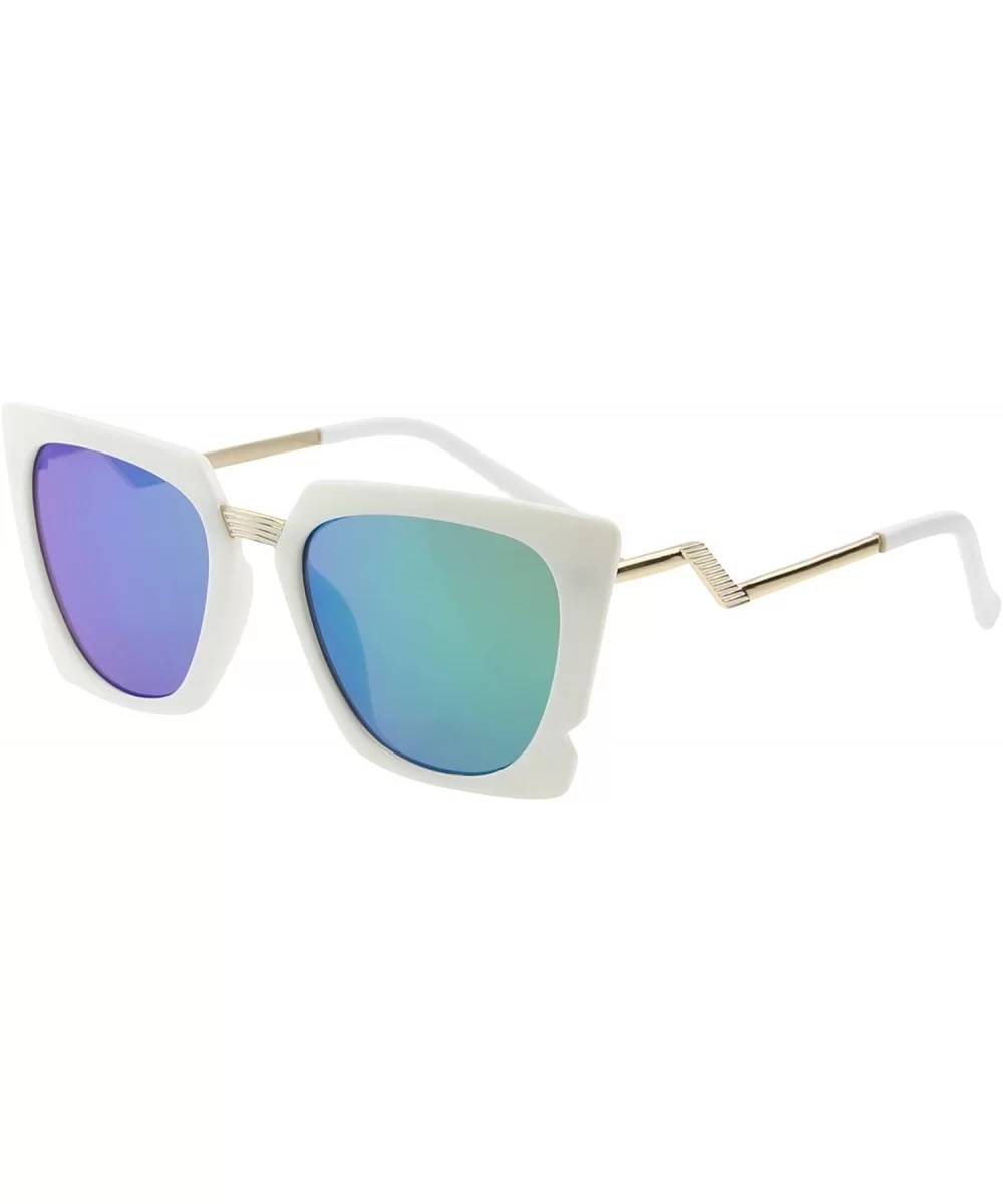 Designer Oversized Men Women Sunglasses UV400 Protection 508 - White - CF12FODNUGZ $21.23 Oversized