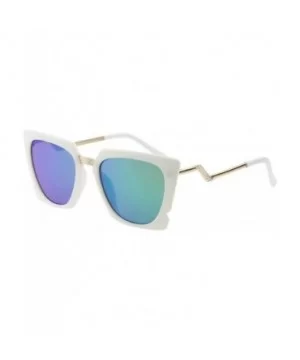 Designer Oversized Men Women Sunglasses UV400 Protection 508 - White - CF12FODNUGZ $21.23 Oversized