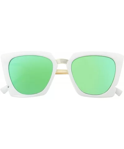 Designer Oversized Men Women Sunglasses UV400 Protection 508 - White - CF12FODNUGZ $21.23 Oversized