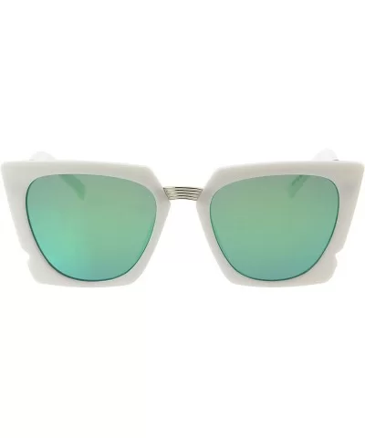 Designer Oversized Men Women Sunglasses UV400 Protection 508 - White - CF12FODNUGZ $21.23 Oversized