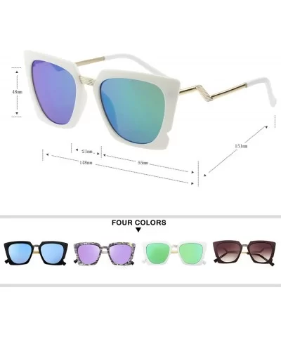 Designer Oversized Men Women Sunglasses UV400 Protection 508 - White - CF12FODNUGZ $21.23 Oversized