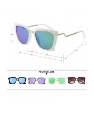 Designer Oversized Men Women Sunglasses UV400 Protection 508 - White - CF12FODNUGZ $21.23 Oversized