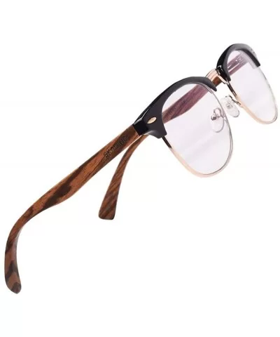 Bamboo Wood Sunglasses with Polarized Lens Sunglasses Wood Sunglasses For Men SD6410 - Transparent 2 - C61882ISX67 $6.48 Aviator