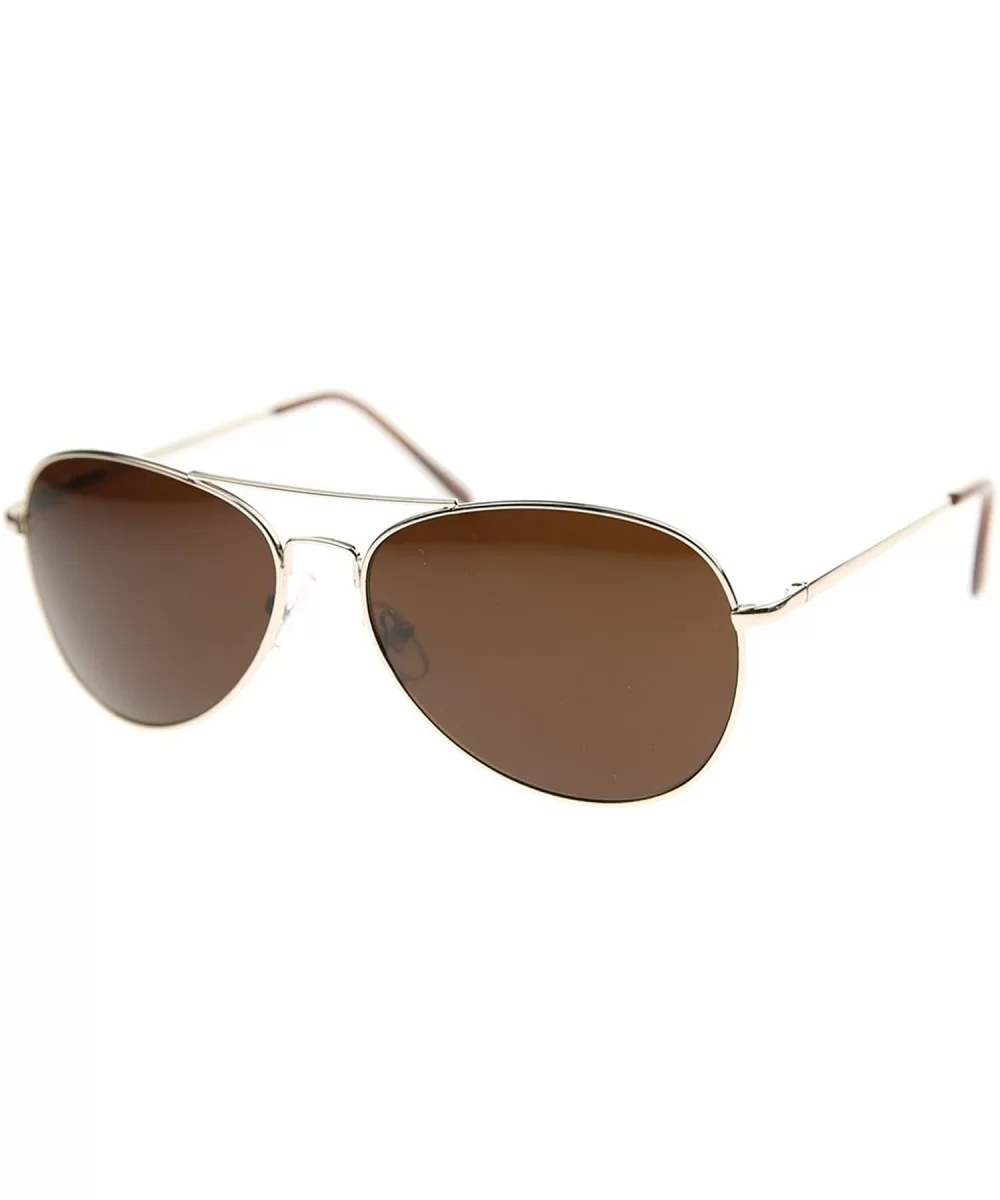 Retro Classic Fashion Tear Drop Aviator Sunglasses Model NG30011G - Gold - CV184NX8RC5 $6.48 Aviator