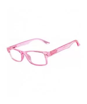 Fashion Retro Style Narrow Rectangular Colorful Frame Clear Lens Sunglasses - Pink - CO182GLRO7T $7.56 Rectangular