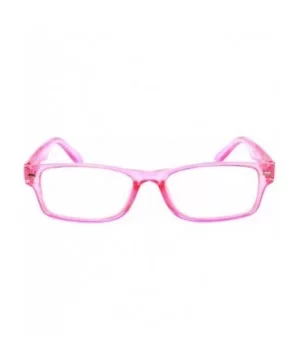 Fashion Retro Style Narrow Rectangular Colorful Frame Clear Lens Sunglasses - Pink - CO182GLRO7T $7.56 Rectangular