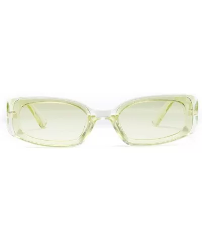 Men's and Women's Retro Square Resin lens Candy Colors Sunglasses UV400 - Green - CY18NT203HA $6.49 Oval