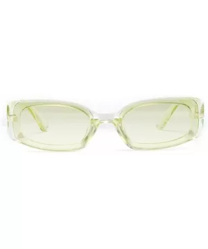 Men's and Women's Retro Square Resin lens Candy Colors Sunglasses UV400 - Green - CY18NT203HA $6.49 Oval