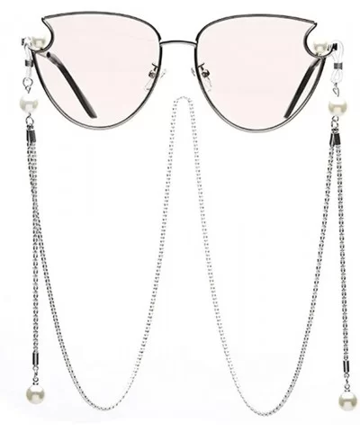 Fashion Sunglasses with Gold Pearl Eyeglass Chain for Women-Eyewear Lanyard Retainer for Girls - Champagne - CC1902AA3D2 $15....