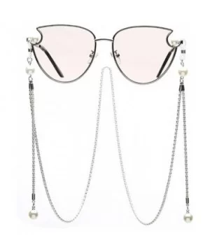 Fashion Sunglasses with Gold Pearl Eyeglass Chain for Women-Eyewear Lanyard Retainer for Girls - Champagne - CC1902AA3D2 $15....