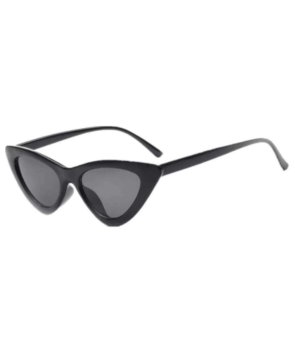 Women Retro Sun Glass Female Small Sun Glasses Cat Eye Sunglasses - Black - C018TZK202N $10.99 Cat Eye