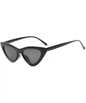 Women Retro Sun Glass Female Small Sun Glasses Cat Eye Sunglasses - Black - C018TZK202N $10.99 Cat Eye