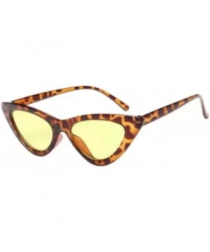 Women Retro Sun Glass Female Small Sun Glasses Cat Eye Sunglasses - Black - C018TZK202N $10.99 Cat Eye