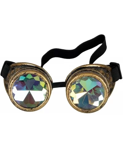 Vintage STEAMPUNK GOGGLES Glasses Bling Lens Goth COSPLAY PARTY Sunglasses - Brass - CY12N1FQ7M7 $8.04 Sport