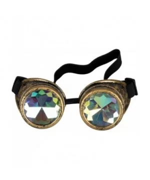 Vintage STEAMPUNK GOGGLES Glasses Bling Lens Goth COSPLAY PARTY Sunglasses - Brass - CY12N1FQ7M7 $8.04 Sport