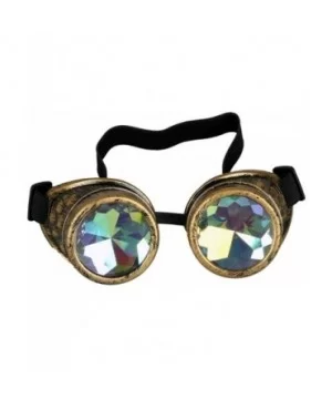 Vintage STEAMPUNK GOGGLES Glasses Bling Lens Goth COSPLAY PARTY Sunglasses - Brass - CY12N1FQ7M7 $8.04 Sport