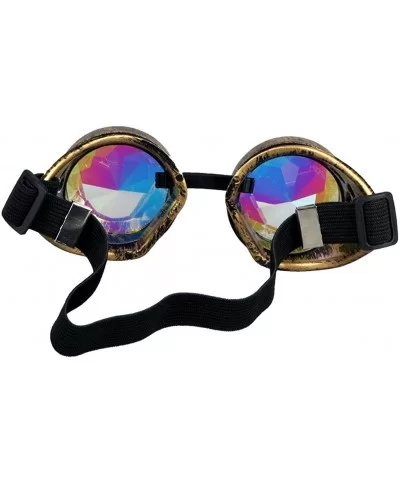 Vintage STEAMPUNK GOGGLES Glasses Bling Lens Goth COSPLAY PARTY Sunglasses - Brass - CY12N1FQ7M7 $8.04 Sport