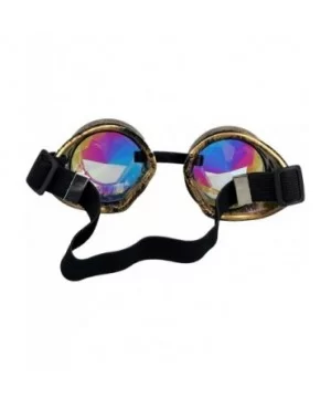 Vintage STEAMPUNK GOGGLES Glasses Bling Lens Goth COSPLAY PARTY Sunglasses - Brass - CY12N1FQ7M7 $8.04 Sport