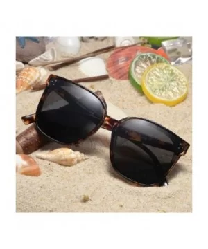 Oversized Square Polarized Sunglasses For Women With Rivets Retro Vintage UV Protection - C6190EK85D7 $9.81 Oversized