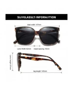 Oversized Square Polarized Sunglasses For Women With Rivets Retro Vintage UV Protection - C6190EK85D7 $9.81 Oversized