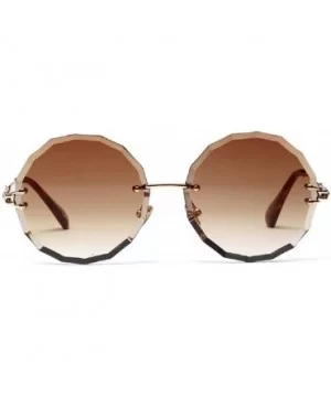 Fashion Round Sunglasses Women 2020 Luxury Rimlesss Sun Glasses Men Shades UV400 Outdoor Ladies Sunglasses - CI196UQXAW9 $21....