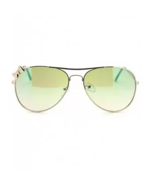 Ribbon Aviator Sunglasses Women's Classic Thin Metal Aviators - Gold - CA11PT0SSTD $8.47 Aviator