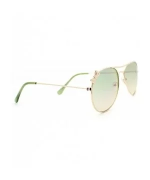 Ribbon Aviator Sunglasses Women's Classic Thin Metal Aviators - Gold - CA11PT0SSTD $8.47 Aviator