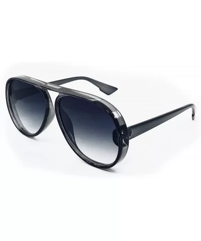 8054 Oversize Aviator XL New Pop Classic Candy Funky Fashion Tint Designer Flat Top Womens Mens Sunglasses - CW18C9Z32M6 $8.9...