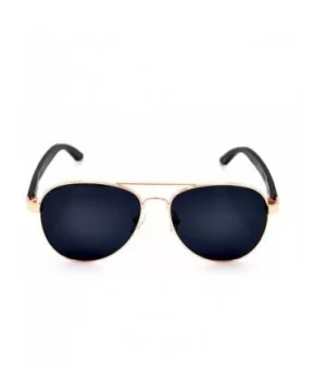 Wood Aviators Sunglasses Polarized Lens Handmade with Bamboo Case - Black Bamboo - CN18EDGTIW3 $19.67 Aviator