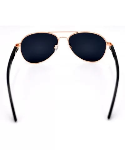 Wood Aviators Sunglasses Polarized Lens Handmade with Bamboo Case - Black Bamboo - CN18EDGTIW3 $19.67 Aviator