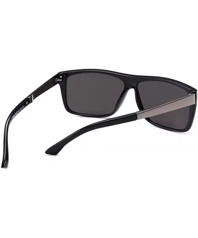 Polarized Sunglasses for Men- UV400 Protection- Lightweight Resin Frame Composite Lens - Black - C118TRKDSUC $10.57 Goggle