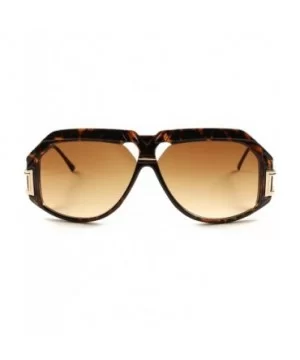 Classic Hip Hop Swag Retro Wide Face Mens Oversized Tortoise Square Sunglasses - CA1802NUNM3 $9.90 Oversized