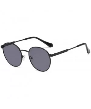 60s Vintage Retro Hipster Lennon's Round Sunglasses Statement Hippie Glasses - Black/Grey - CL194ER87R7 $10.37 Round