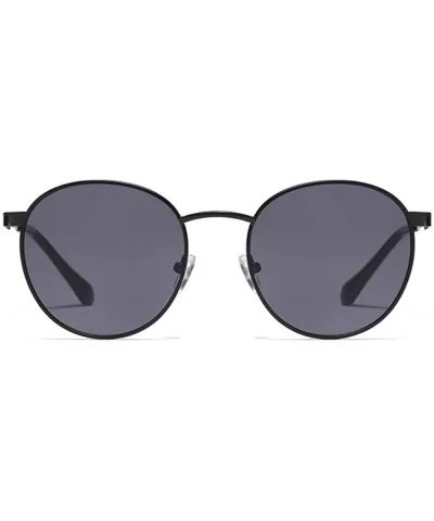 60s Vintage Retro Hipster Lennon's Round Sunglasses Statement Hippie Glasses - Black/Grey - CL194ER87R7 $10.37 Round