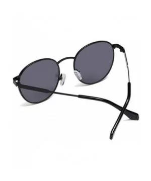 60s Vintage Retro Hipster Lennon's Round Sunglasses Statement Hippie Glasses - Black/Grey - CL194ER87R7 $10.37 Round