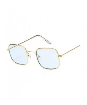 Vintage Small Square Sunglasses Women Red Yellow Clear Lens Sun Glasses Lady Retro Female Ocean Eyewear - C7198ZUD74L $37.61 ...