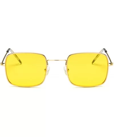 Vintage Small Square Sunglasses Women Red Yellow Clear Lens Sun Glasses Lady Retro Female Ocean Eyewear - C7198ZUD74L $37.61 ...