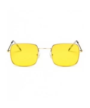 Vintage Small Square Sunglasses Women Red Yellow Clear Lens Sun Glasses Lady Retro Female Ocean Eyewear - C7198ZUD74L $37.61 ...