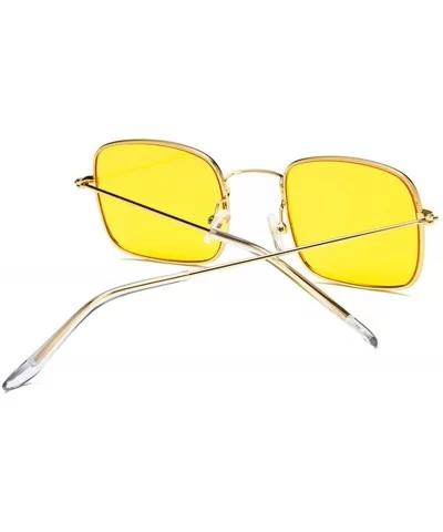 Vintage Small Square Sunglasses Women Red Yellow Clear Lens Sun Glasses Lady Retro Female Ocean Eyewear - C7198ZUD74L $37.61 ...