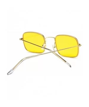 Vintage Small Square Sunglasses Women Red Yellow Clear Lens Sun Glasses Lady Retro Female Ocean Eyewear - C7198ZUD74L $37.61 ...