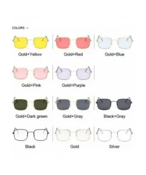 Vintage Small Square Sunglasses Women Red Yellow Clear Lens Sun Glasses Lady Retro Female Ocean Eyewear - C7198ZUD74L $37.61 ...