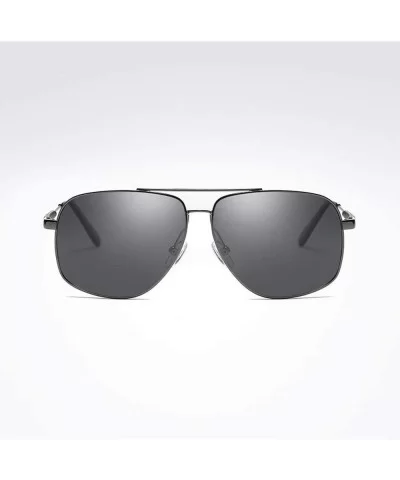 Womens Polarized Lens Wellington Sunglasses Pouch & Cross Set Unisex Glasses - Black+sliver - CQ18UGT39KX $12.14 Oversized