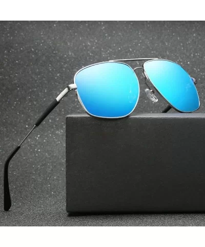 Womens Polarized Lens Wellington Sunglasses Pouch & Cross Set Unisex Glasses - Black+sliver - CQ18UGT39KX $12.14 Oversized