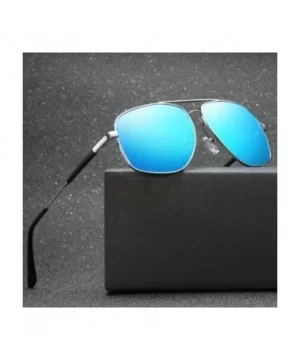 Womens Polarized Lens Wellington Sunglasses Pouch & Cross Set Unisex Glasses - Black+sliver - CQ18UGT39KX $12.14 Oversized