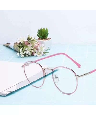 Blocking Glasses Lightweight Computer 2DXuixsh - White Pink - CY196Z0RCEN $6.22 Aviator