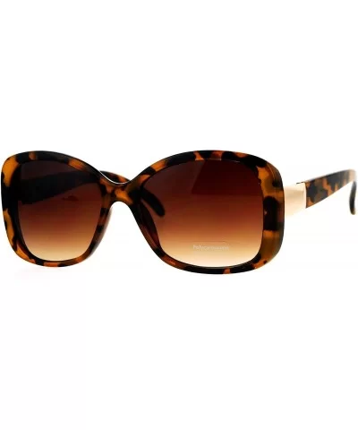 Womens Mod Minimal Butterfly Designer Fashion Diva Sunglasses - Tortoise Brown - CG12NZI3JA5 $7.21 Butterfly