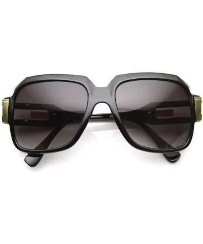 MLC Eyewear 'Abby' Square Fashion Sunglasses - Black-silver - CH11WP2W9SJ $7.04 Square