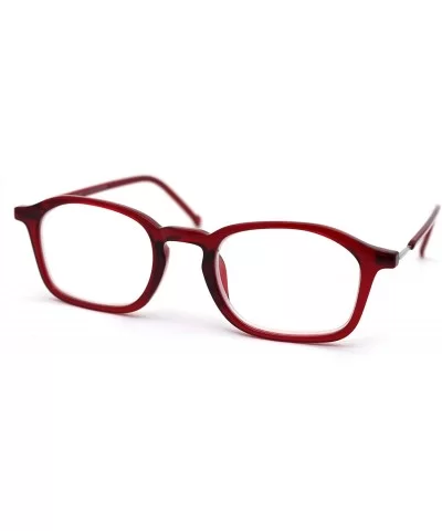 Unisex Plastic Rectangular Mod Dressy Fashion Reading Glasses - Red - CO18ZYGMGWN $9.94 Rectangular