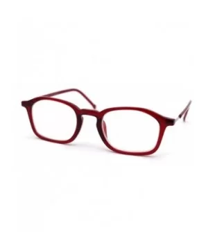 Unisex Plastic Rectangular Mod Dressy Fashion Reading Glasses - Red - CO18ZYGMGWN $9.94 Rectangular